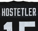 Raiders Jeff Hostetler Signed 1993 QB Challenge Worn Black Nike Jersey BAS