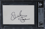 Elisabeth Shue The Karate Kid Authentic Signed 3x5 Index Card BAS Slabbed 3