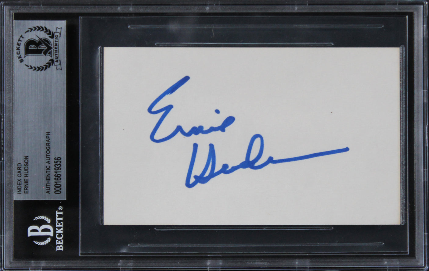 Ernie Hudson Ghostbusters Authentic Signed 3x5 Index Card BAS Slabbed 3