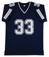 Tony Dorsett Authentic Signed Navy Blue Pro Style Jersey BAS Witnessed