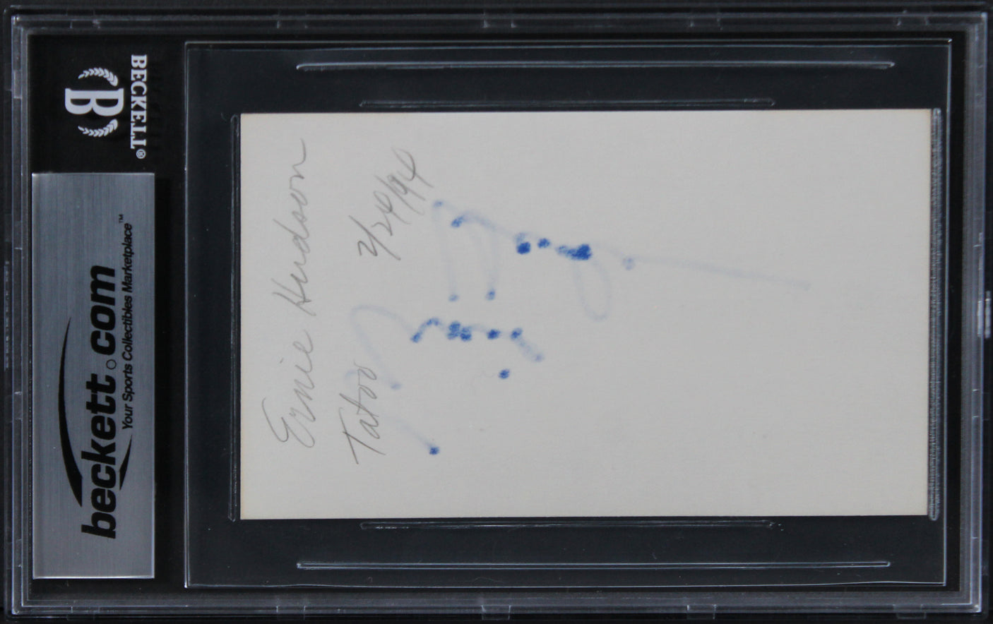Ernie Hudson Ghostbusters Authentic Signed 3x5 Index Card BAS Slabbed 3