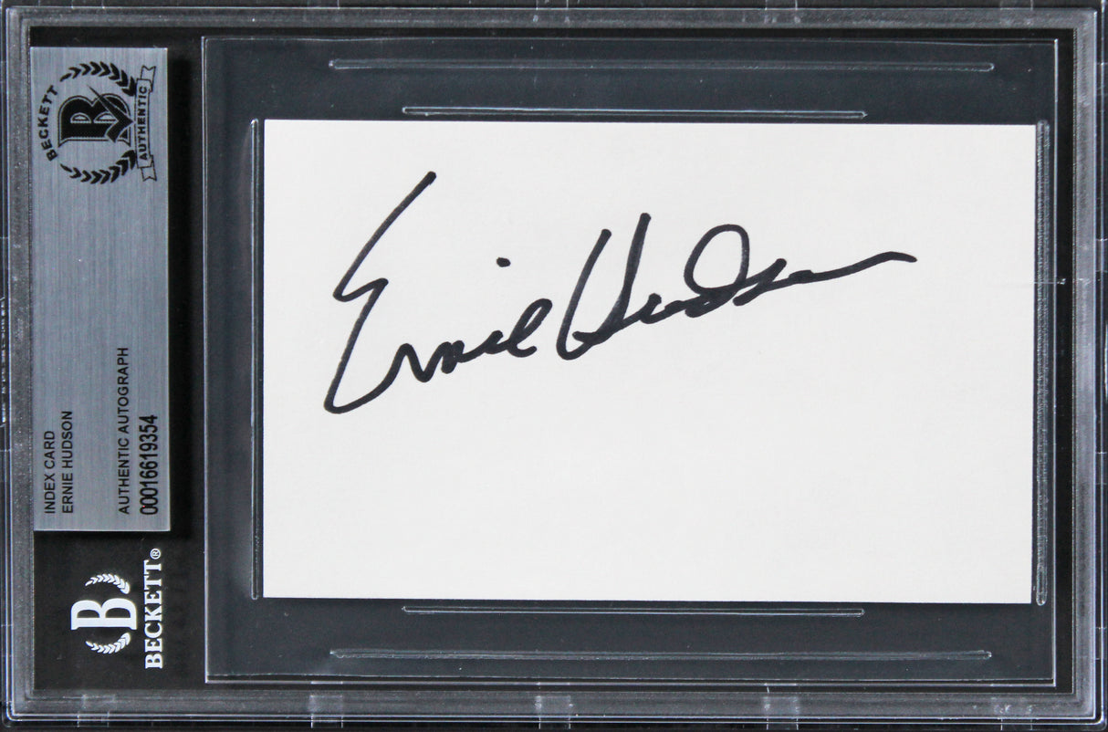 Ernie Hudson Ghostbusters Authentic Signed 3x5 Index Card BAS Slabbed 2