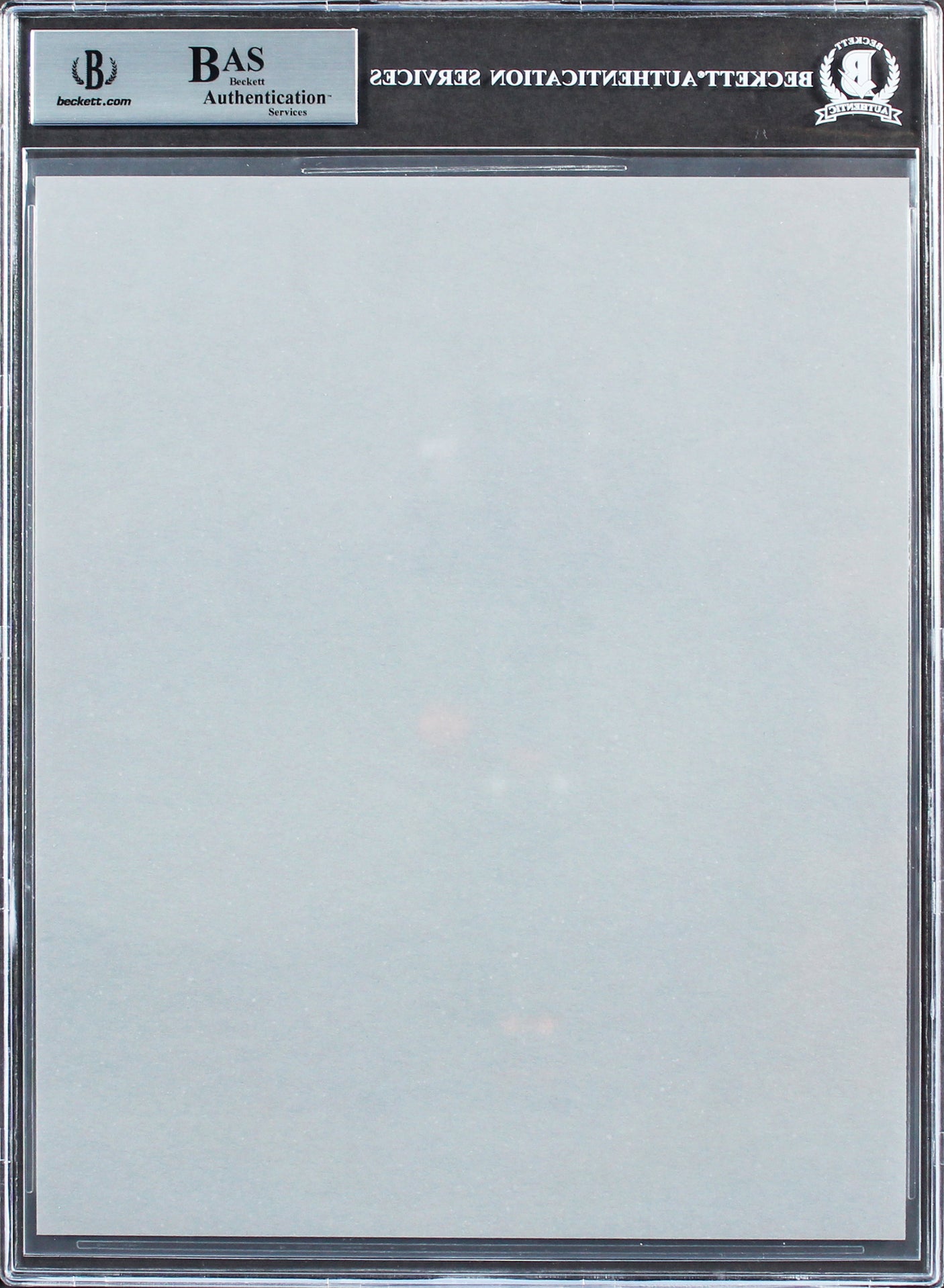 Lakers Shaquille O'Neal Authentic 3x Signed 8x10 Cut Signature BAS Slabbed