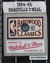Magic Shaquille O'Neal Signed Black M&N 1994-95 HWC Swingman Jersey BAS Witness