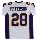Adrian Peterson Authentic Signed White Pro Style Jersey Autographed BAS Witness