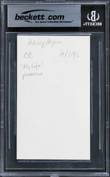 Haing S. Ngor The Killing Fields Authentic Signed 3x5 Index Card BAS Slabbed