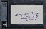 Haing S. Ngor My Life "All My Love To You" Signed 3x5 Index Card BAS Slabbed