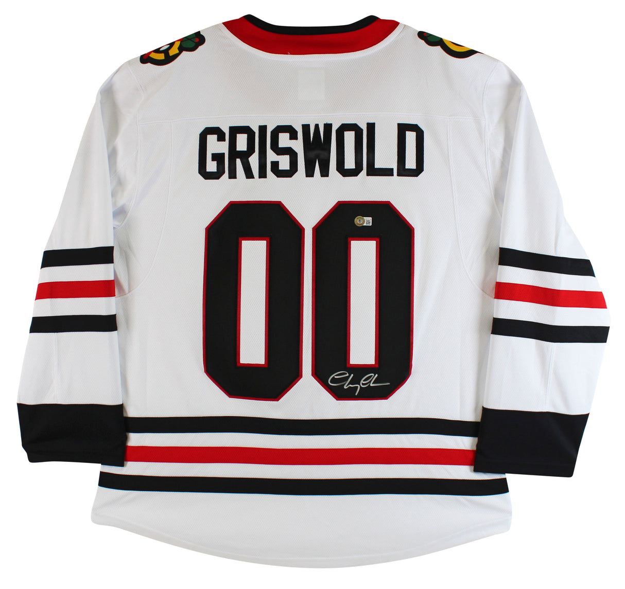 Chevy Chase Christmas Vacation Signed White Fanatics Jersey BAS Witnessed