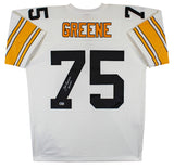 Steelers Joe Greene "HOF 87" Authentic Signed White M&N Jersey BAS Witnessed