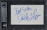 David Hyde Pierce Frasier "Best Wishes" Signed 3x5 Index Card BAS Slabbed