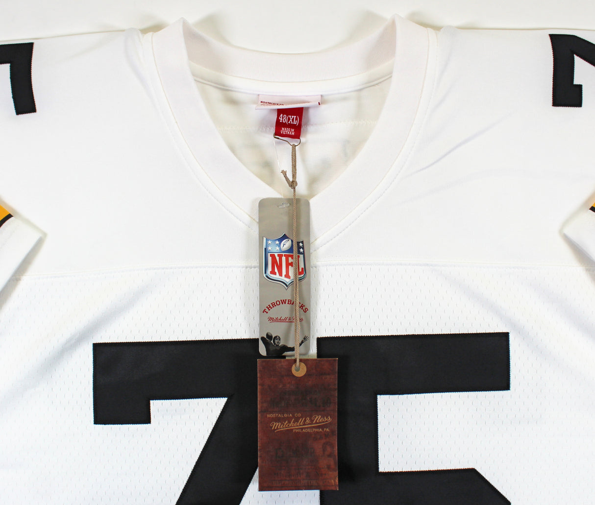 Steelers Joe Greene "HOF 87" Authentic Signed White M&N Jersey BAS Witnessed