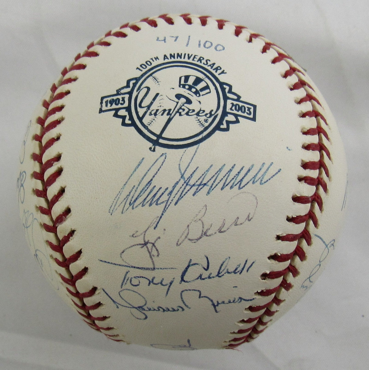 New York Yankees Greats Signed Rawlings Baseball Steiner COA - Derek Jeter, Reggie Jackson