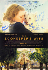 The Zookeeper's Wife (11) Jessica Chastain +10 Signed 12x18 Photo BAS #A57118