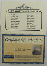 New York Yankees Greats Signed Rawlings Baseball Steiner COA - Derek Jeter, Reggie Jackson