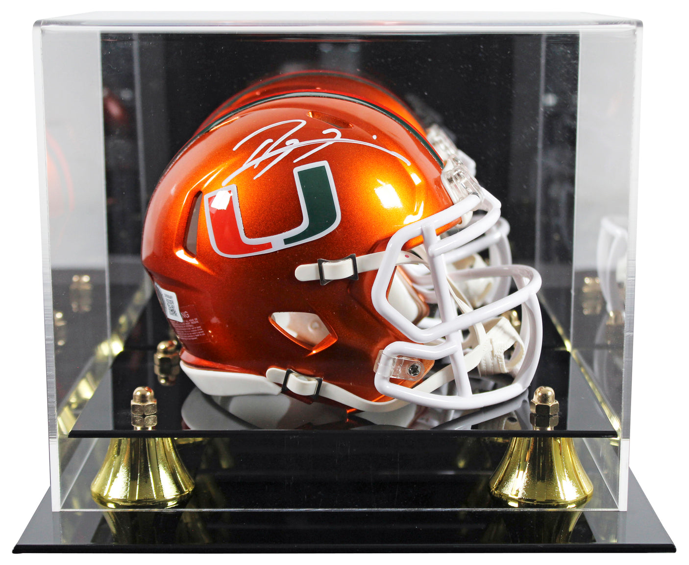 Miami Ray Lewis Authentic Signed Flash Speed Mini Helmet W/ Case BAS Witnessed