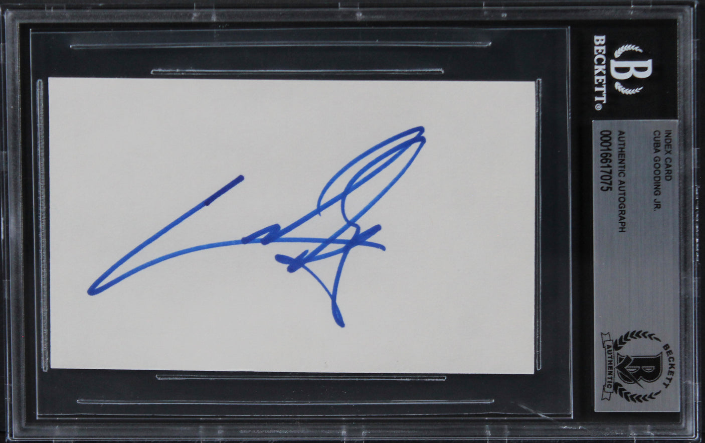 Cuba Gooding Jr. Boyz N The Hood Authentic Signed 3x5 Index Card BAS Slabbed