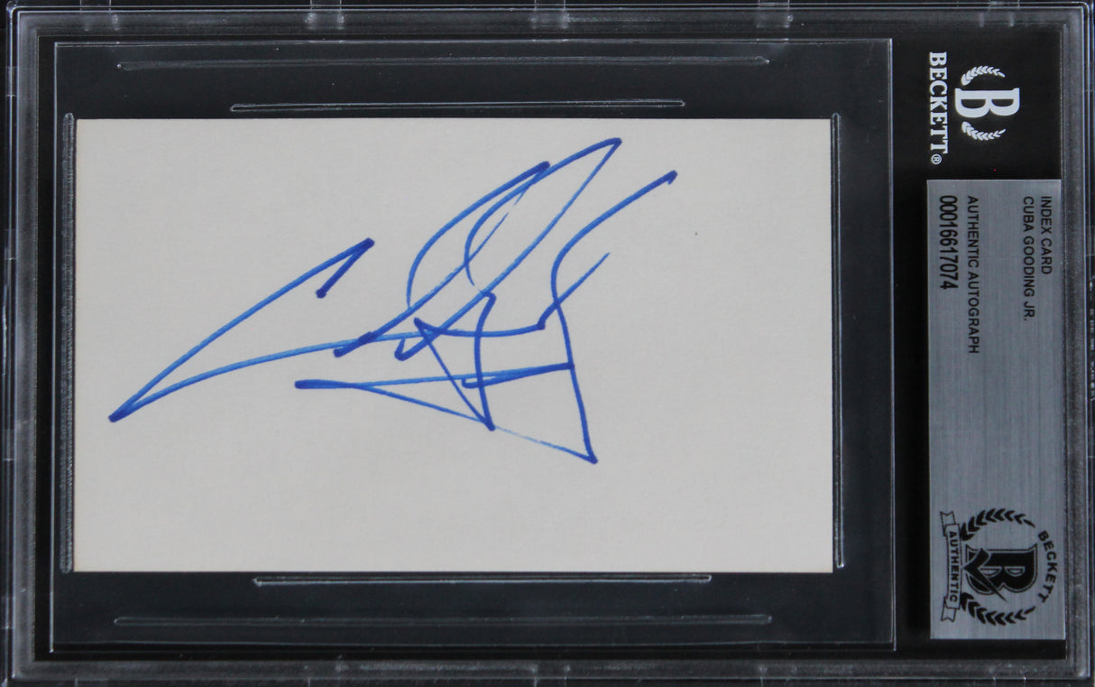 Cuba Gooding Jr. Boyz N The Hood Authentic Signed 3x5 Index Card BAS Slabbed