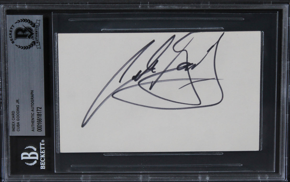 Cuba Gooding Jr. Boyz N The Hood Authentic Signed 3x5 Index Card BAS Slabbed 3