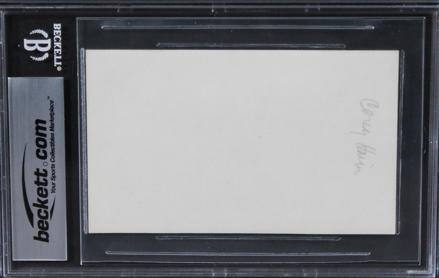 Corey Haim The Lost Boys Authentic Signed 3x5 Index Card Autographed BAS Slabbed