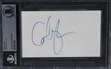 Courtney Love Hole Authentic Signed 3x5 Index Card Autographed BAS Slabbed 2