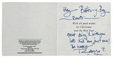 Robert Plant Led Zeppelin Signed 4x8.15 Christmas Greeting Card BAS #AB14600