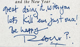 Robert Plant Led Zeppelin Signed 4x8.15 Christmas Greeting Card BAS #AB14600