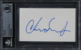 Chad Smith Red Hot Chili Peppers Authentic Signed 3x5 Index Card BAS Slabbed