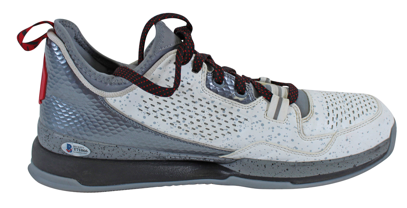 Blazers Damian Lillard Signed 2015 Game Used Adidas Shoes Photomatched RPM & BAS