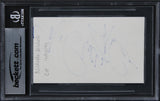 Nichelle Nichols Star Trek Authentic Signed 3x5 Index Card BAS Slabbed