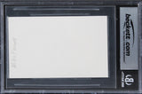 Mike Farrell MASH "Peace" Authentic Signed 3x5 Index Card BAS Slabbed