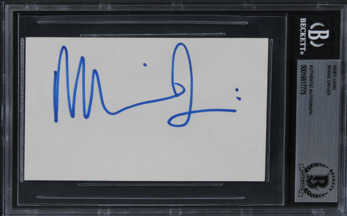 Minnie Driver Good Will Hunting Authentic Signed 3x5 Index Card BAS Slabbed