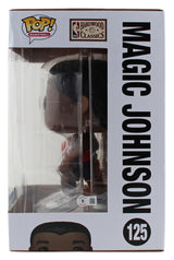 Magic Johnson Signed 10" USA Basketball #125 Funko Pop Figure BAS Wit #W421701