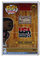 Magic Johnson Signed 10" USA Basketball #125 Funko Pop Figure BAS Wit #W421701