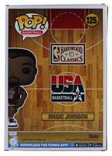 Magic Johnson Signed 10" USA Basketball #125 Funko Pop Figure BAS Wit #W421701