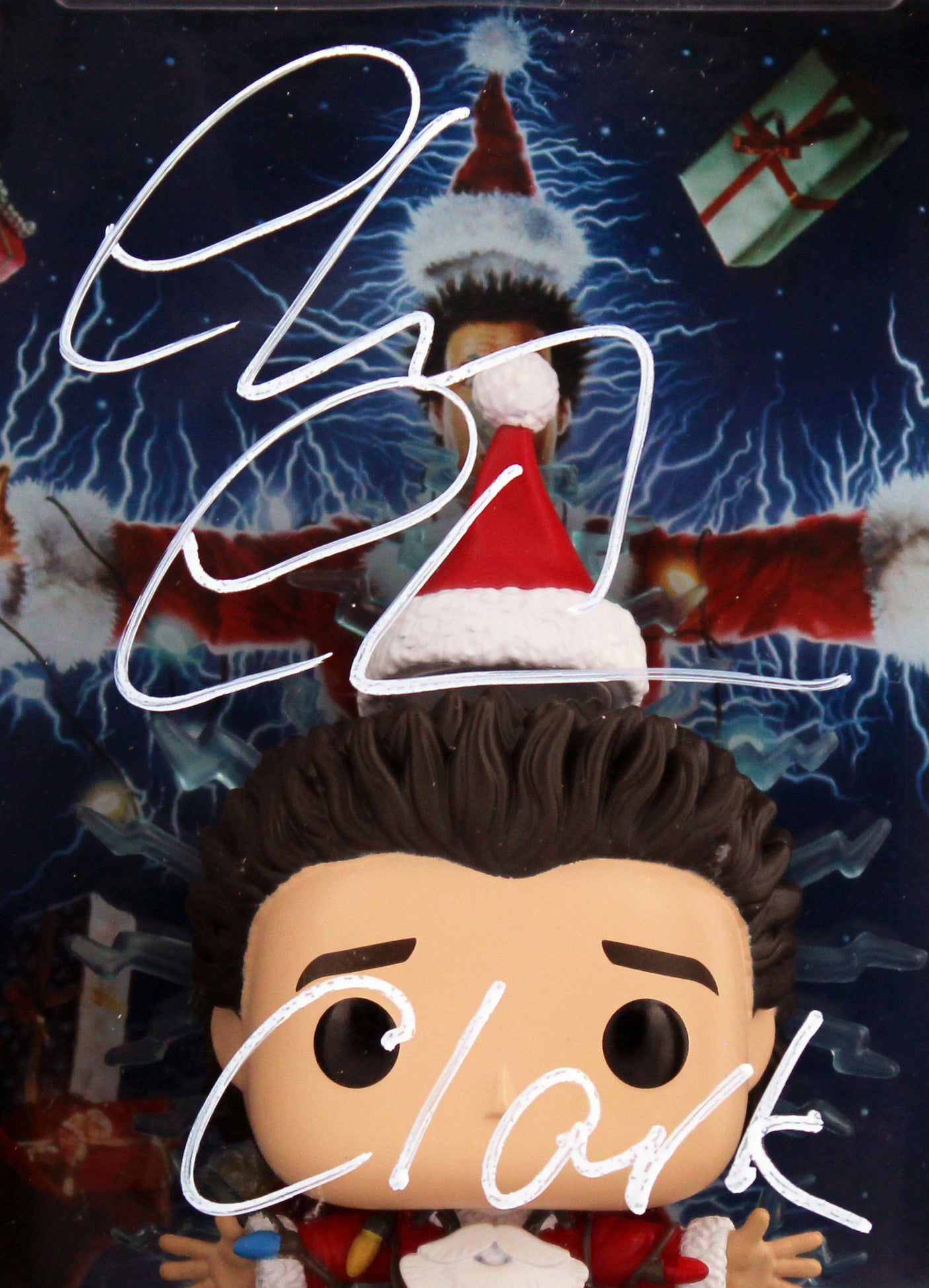 Chevy Chase Christmas Vacation "Clark" Signed VHS Covers #13 Funko Pop BAS Wit 1