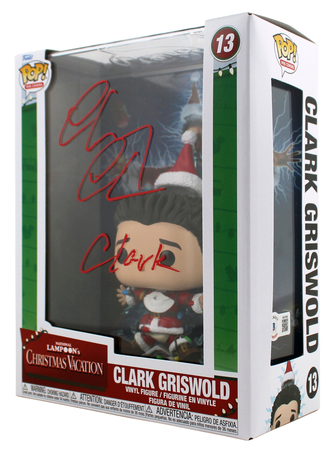 Chevy Chase Christmas Vacation "Clark" Signed VHS Covers #13 Funko Pop BAS Wit 3