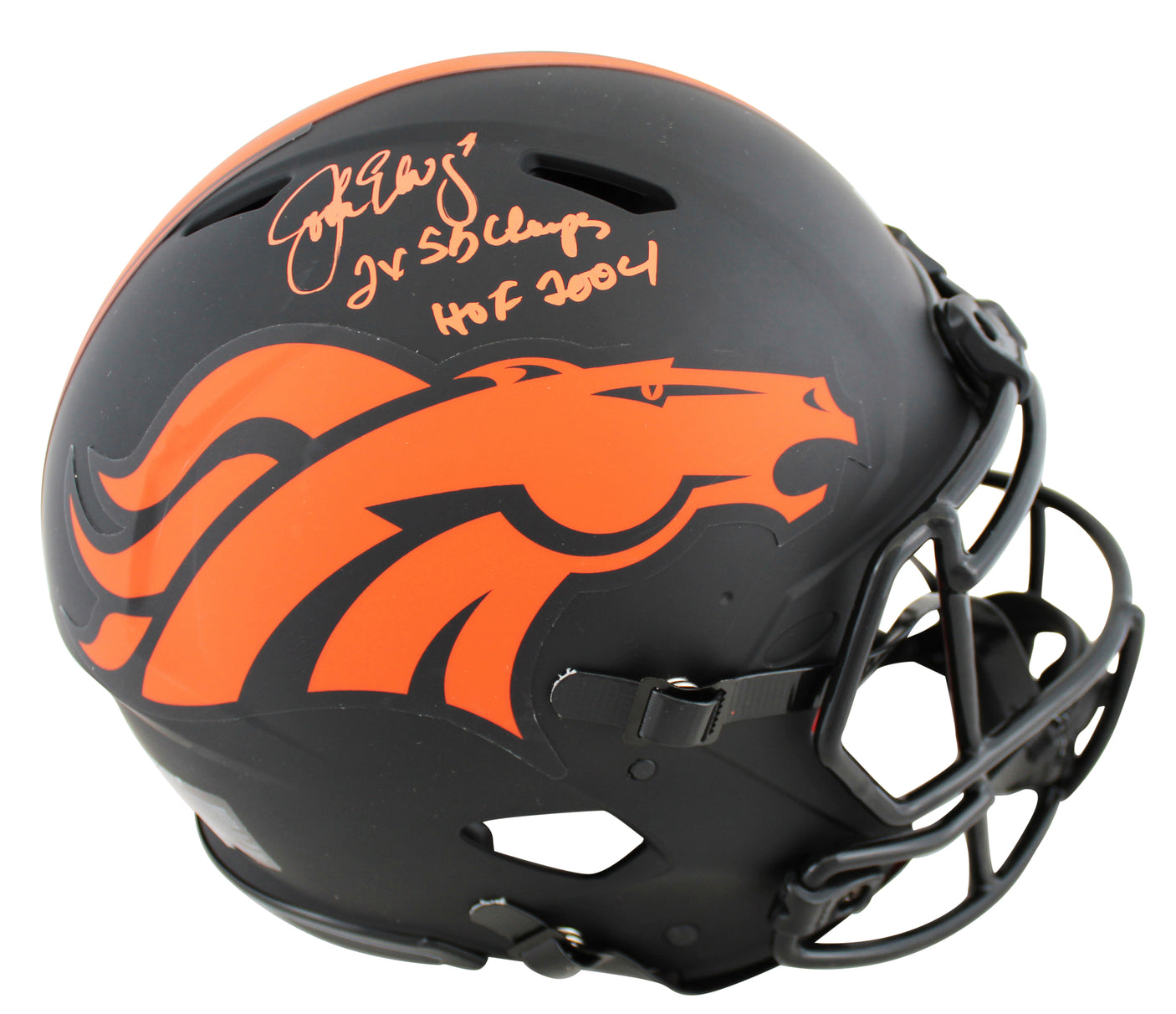 Broncos John Elway 2x Insc Signed Eclipse Proline F/S Speed Helmet BAS Witness