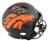 Broncos John Elway 2x Insc Signed Eclipse Proline F/S Speed Helmet BAS Witness