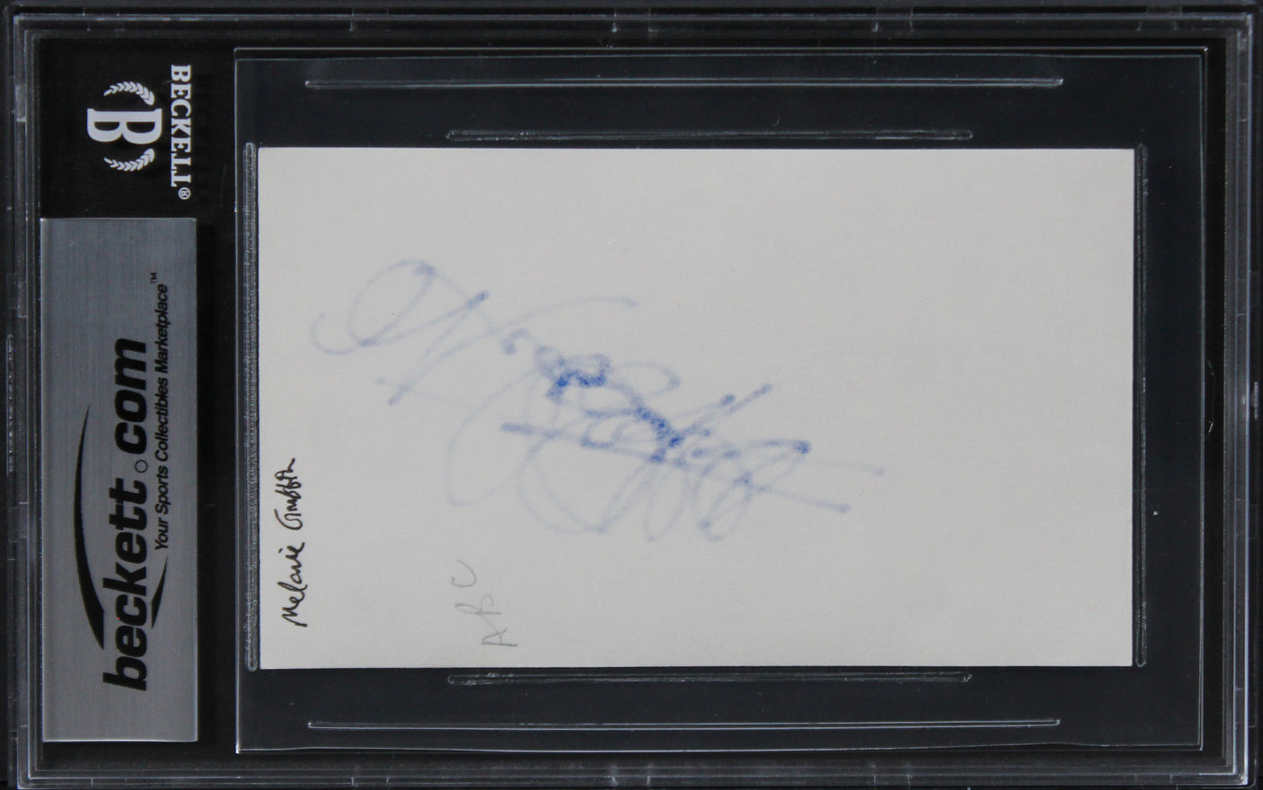 Melanie Griffith Working Girl Authentic Signed 3x5 Index Card BAS Slabbed