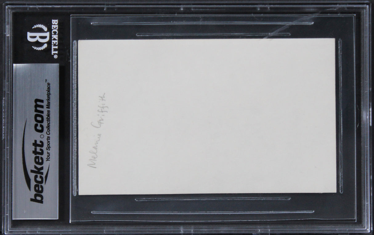 Melanie Griffith Fear City Authentic Signed 3x5 Index Card BAS Slabbed 2