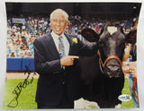 Phil Rizzuto Signed 8x10 Photo w/Cow JSA CL12108
