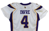 Vikings Brett Favre 2009 Game Used White Reebok Road Jersey Photo Matched