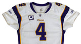 Vikings Brett Favre 2009 Game Used White Reebok Road Jersey Photo Matched