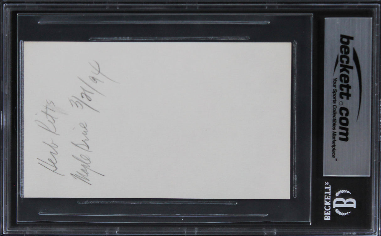 Herb Ritts "194" Authentic Signed 3x5 Index Card Autographed BAS Slabbed 2