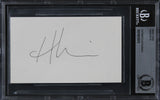 Herb Ritts Photographer Authentic Signed 3x5 Index Card Autographed BAS Slabbed
