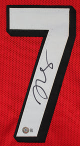 Trent Williams Authentic Signed Red Pro Style Jersey w/ Dropshadow BAS Witness