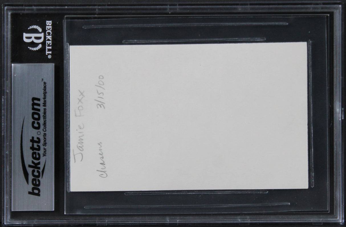 Jamie Foxx Ray Authentic Signed 3x5 Index Card Autographed BAS Slabbed