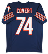 Jim Covert "HOF 20" Authentic Signed Navy Blue Pro Style Jersey BAS Witnessed