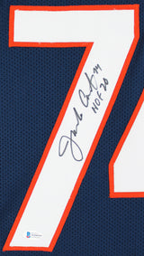 Jim Covert "HOF 20" Authentic Signed Navy Blue Pro Style Jersey BAS Witnessed