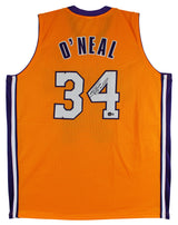 Shaquille O'Neal Authentic Signed Yellow Pro Style Jersey Autographed BAS